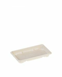 Suikerriet/PLA coated food tray 14,3x8,1x1,8cm