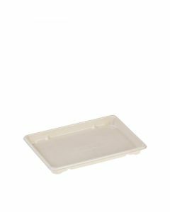 Suikerriet/PLA coated food tray 18,5x12,8x1,8cm
