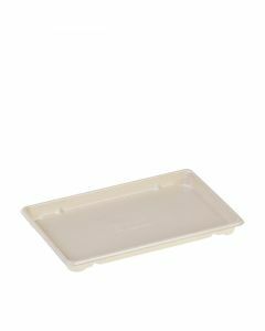Suikerriet/PLA coated food tray 21,6x13,6x1,8cm