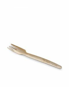 FSC® papieren vork 16,5cm bruin