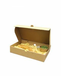 Kraft fish and chips snackbox 22x12x4cm