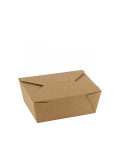 FSC® kraft/PLA take away box 1300ml/152x120x63mm