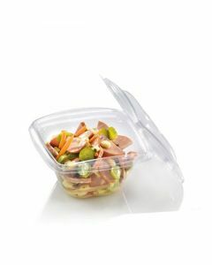 PLA saladebakje + deksel transparant 360ml